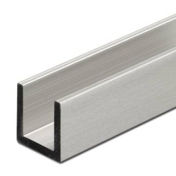 Profil aluminiu tip U - finisaj Otel eloxat