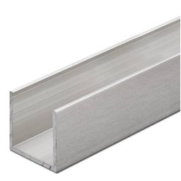Profil aluminiu tip U - finisaj Otel eloxat