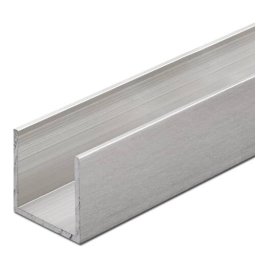 Profil aluminiu tip U - finisaj Otel eloxat