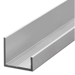 Profil aluminiu tip U laturi inegale- placa 18 mm