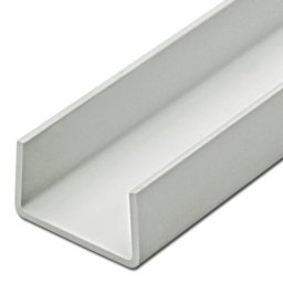 Profil plastic tip U laturi egale-placa 18 mm