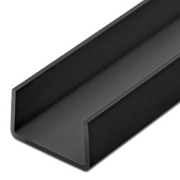 Profil plastic tip U laturi egale-placa 18 mm