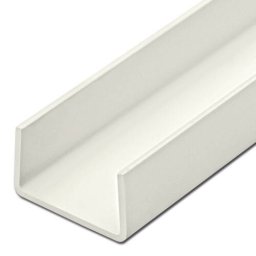 Profil plastic tip U laturi egale-placa 18 mm