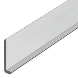 Profil aluminiu tip L - margini tesite - Argintiu mat