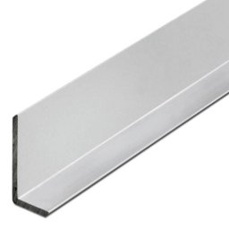 Profil aluminiu tip L - margini tesite - Argintiu mat