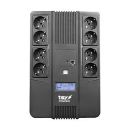 UPS TSY Power, 1000VA 600W, LCD, line interactive, 8 x Schuko TSY-D-1K0-LCD