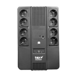 UPS TSY Power, 1000VA 600W, LED, line interactive, 8 x Schuko TSY-D-1K0-LED