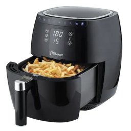 RESIGILAT - Friteuza digitala fara ulei XL STARCREST SFR-3500, 1500 W, Cos 3.5 litri, Termostat 80 - 200 C, 8 programe predefinite, Negru