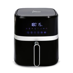 RESIGILAT - Friteuza digitala cu aer cald STARCREST SFR-5570BK, 1500 W, 5.5 Litri, Termostat 80 - 200 C, 8 programe predefinite, Negru