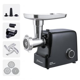 RESIGILAT - Masina de tocat STARCREST SMG-2000BK, 2000 W, Accesoriu rosii si carnati, 3 site de taiere, Cutit inox, Negru