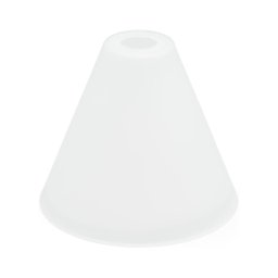 Abajur de rezervă din sticlă pentru lustră E27 d. 23 cm alb