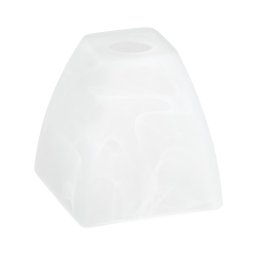 Abajur de rezervă din sticlă pentru lustră E14 10x13 cm alb