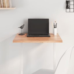 Blat de masa maro deschis 60x50x2 cm, lemn masiv stejar tratat GartenMobel Dekor