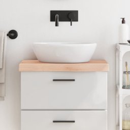 Blat de baie, 60x30x(2-6) cm, lemn masiv netratat GartenMobel Dekor