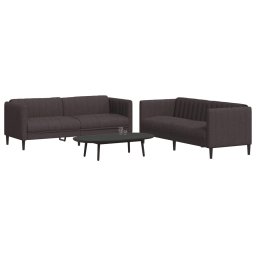 Set canapele, 2 piese, maro închis, material textil GartenMobel Dekor