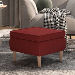 Scaun cu picioare din lemn, rosu vin, material textil GartenMobel Dekor