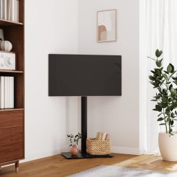 Suport TV pe colt cu 1 nivel pentru 32-65 inch, negru GartenMobel Dekor
