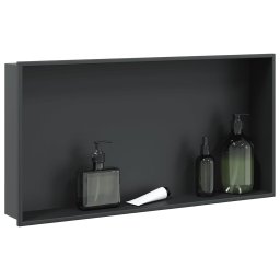Nisa de dus, negru mat, 62x32x9 cm, otel inoxidabil GartenMobel Dekor