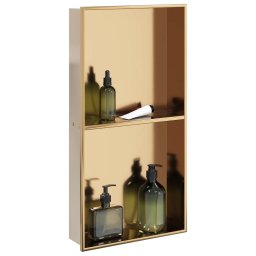 Nisa de dus, auriu periat, 32x62x9 cm, otel inoxidabil GartenMobel Dekor