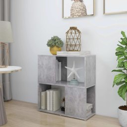 Biblioteca, gri beton, 60 x 24 x 63 cm, PAL GartenMobel Dekor