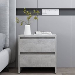 Noptiera, gri beton, 45x34,5x44,5 cm, PAL GartenMobel Dekor