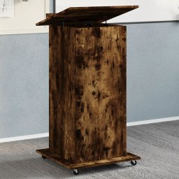 Pupitru roti/sertar stejar fumuriu 55x55x107 cm lemn prelucrat GartenMobel Dekor