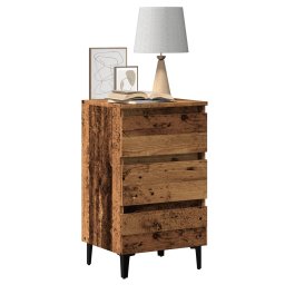 Noptiera cu picioare metalice, lemn vechi, 40x35x69 cm GartenMobel Dekor