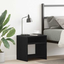 Noptiera stejar negru 40x30x40 cm lemn prelucrat GartenMobel Dekor