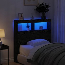 Dulap pentru tablie cu LED Stejar negru 100x17x102 cm GartenMobel Dekor