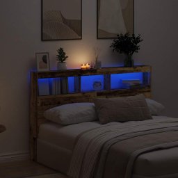 Dulap cu tablie cu LED Lemn vechi 160x17x102 cm GartenMobel Dekor