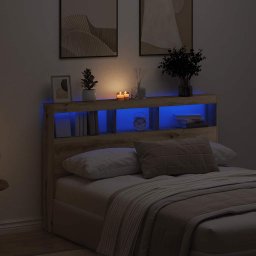 Dulap pentru tablie cu LED Stejar Artisan 160x17x102 cm GartenMobel Dekor