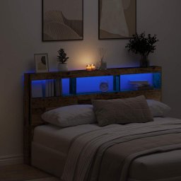 Dulap pentru tablie cu LED Lemn vechi 180x17x102 cm GartenMobel Dekor