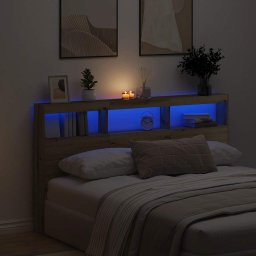 Dulap pentru tablie cu LED Stejar Artisan 180x17x102 cm GartenMobel Dekor