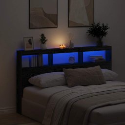 Dulap pentru tablie cu LED Stejar negru 180x17x102 cm GartenMobel Dekor