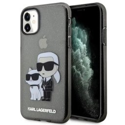 Husa Karl Lagerfeld KLHCN61HNKCTGK iPhone 11 / Xr 6.1" black/black hardcase Gliter Karl&Choupette