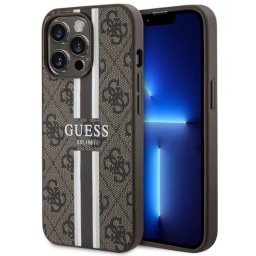 Husa Guess GUHMP13XP4RPSW iPhone 13 Pro Max 6.7" brown/brown hardcase 4G Printed Stripes MagSafe