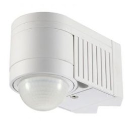 Detector de mişc.infraroşu, montare colţ/perete, plat, alb 230V, 50Hz, 360°, 1-12m, 10s-15min, 3-2000lux, IP44