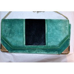 Poseta vintage verde din catifea "Zenith" anii '50
