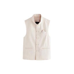 Next Vestă alb natural