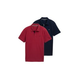 TOM TAILOR Tricou albastru închis / roşu închis