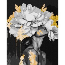 Set pictura pe numere, cu sasiu, Trezirea frumusetii- extra culori metalizate, 40x50 cm