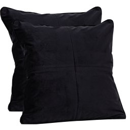 Set doua perne perne decorative cu fata detasabila, Hiko COMFY catifea neagra