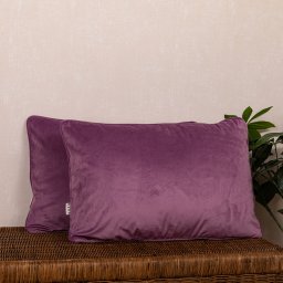 Set 2 perne decorative 2x40x60cm cu fata detasabila, Hiko COMFY catifea mov