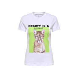 ONLY T-Shirt Onlvibe Life S/S Glasses Box Jrs 15291975 11-0601 TCX white/cattitude