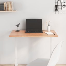 Blat de masa maro deschis 80x40x2 cm, lemn masiv stejar tratat GartenMobel Dekor