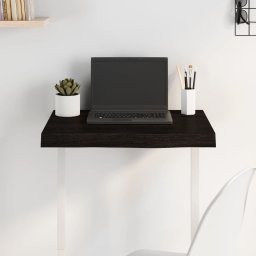 Blat de masa maro 60x40x(2-6) cm, lemn masiv stejar tratat GartenMobel Dekor