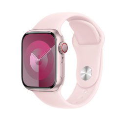 SmartWatch Apple Watch S9, Cellular, 45mm Carcasa Aluminium Pink, Light Pink Sport Band - M/L