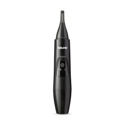 Trimmer de inalta precizie Beurer MN2X, pentru taierea si aranjarea sprancenelor si a parului din nas si urechi, operare cu baterii, husa de depozitare, capac de protectie si pensula de curatare, Negru