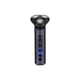 Aparat de ras cu 3 capete, Blaupunkt, Incarcare prin USB-C, Rezistent la apa, Autonomie 200 min, Negru