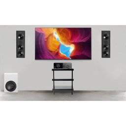 Sistem Stereo Lyngdorf cu amplif. TDAI-1120 + boxe ingropate in perete full-range D-500 + 1x Subwoofer BW-2